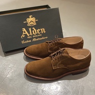 ALDEN PLAIN TOE BLUCHER SNUFF BROWN SUEDE FLEX WELT DOVER PTB BARRIE D ENGLAND LEATHER SHOES ME S CL