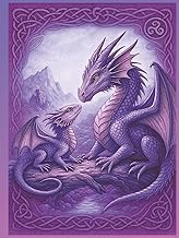 Celtic Purple Dragon Journal – 8.5" × 11" Fantasy Edition (120 Lined Pages): Norse Mother & Baby Dra