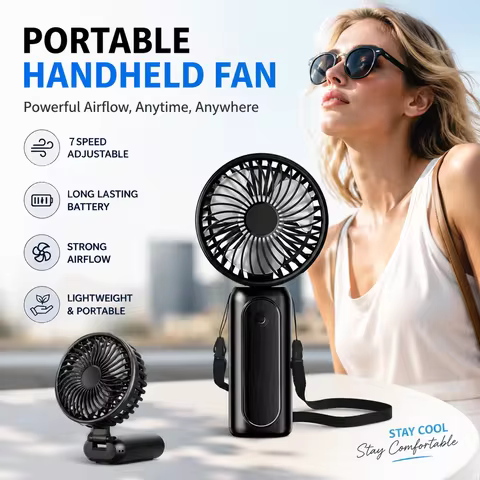 High speed hurricane mini handheld small fan large capacity fan outdoor portable folding fan