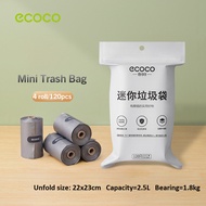 Ecoco Desktopถังขยะในครัวเรือนขนาดเล็กน่ารักรูปทรงมินิแบบกดพร้อมฝาปิดถังขยะ