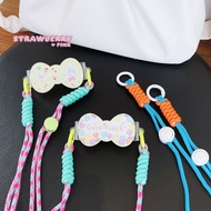 Mobile Phone Back Clip Mobile Phone Strap Mobile Phone Case Accessories Suitable Cute Bow Cartoon Mobile Phone Clip Diagonal Strap Mobile Phone Chain Universal Diagonal Braided Rope Mobile Phone Long Rope