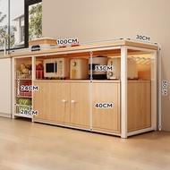 Multifunctional kitchen island solid wood island table storage table dining table vegetable cutt