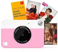 Zink KODAK Printomatic Digital Instant Print Camera (Pink), Full Color Prints On ZINK 2x3 Sticky-Bac