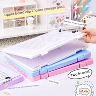A4 File Box Multi-Function Clipboard Folder With Storage Opening Clipboard Folder: A4,。  Kotak Fail 