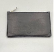 APC 卡夾、卡套、通行證夾、零錢包、A.P.C.皮革，真皮，黑色