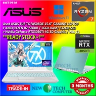 #AT191 Used Gaming ASUS TUF FA506QE AMD Ryzen 7-5800H 16GB RAM 512GB SSD Nvidia RTX3050Ti RTX 3050Ti