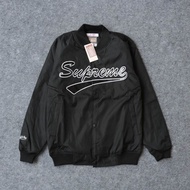 Jaket Varsity - SUPREME BLACK - Full tag