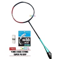 Yonex Astrox 38D (Ruby Red) Badminton Racket [100% Original] - Free Original Yonex BG66 + Super PU G