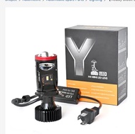 Lampu Led Mobil Dan Motor H4 Mini PJECTOR PROJIE Y7D SUPER BRIGHT 50 Watt/Dengan kipas angin