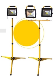 Portable LED Flood Light Stand 120cm c/w Portable Rechargeable LED Flood Light Work Light 50w
