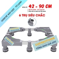 ErgoTek TL6T - Large Linen Cabinet Stand 6 Pillars 2 Doors 4 Doors - Large Washing Machine Shelf - A