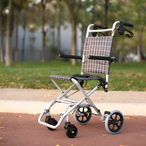 Mini Shopping Cart Walkers for The Elderly Trolley Walker Scooter Airplane Transfer Chair Foldable L