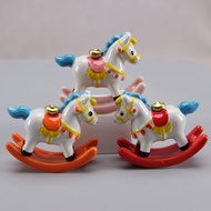Horse Rocking Horse Ceramic Ornaments Lucky Horse Cute Horse Ceramic Ornaments Colorful Horse Home D