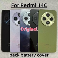 For Redmi 14C Rear Battery Door Replacement Back Housing Cover with camera frame lens