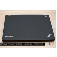 （特價一台）Lenovo ThinkPad W541 15.6" ,i7-4810MQ,16G,128G SSD + 1TB,K1100M 2G移動工作站（二手） 95%NEW