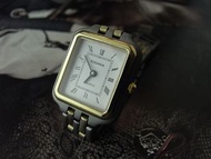 NOS 倉底 UNUSED SWISS RODANIA 雷電/羅唐納 鈦金色 CARTIER TANK款 手鐲型 石英 22MM 女裝錶