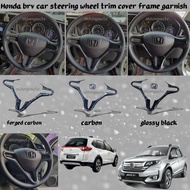 Honda brv car steering wheel trim cover garnish forged carbon fiber car accessories skhongauto
