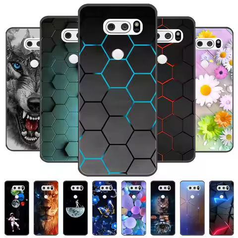 For LG V30 / V30+ Case Soft Silicone Shockproof TPU Back Cover for LG V30 Plus Case V30S Thinq Black