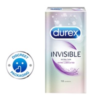 Durex Condom - Invisible Extra Lubricated (52 mm)  - 10 per pack