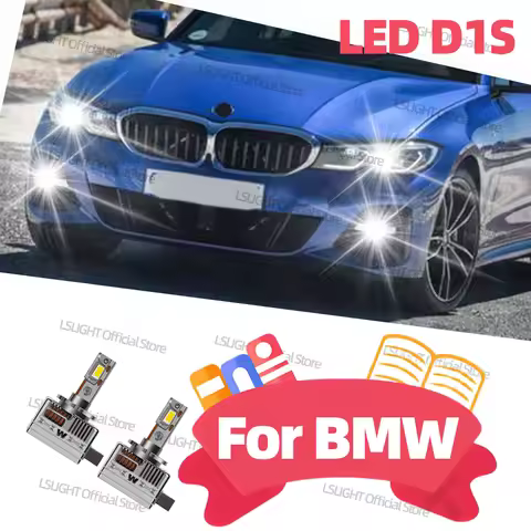 2Pcs LED Headlight Bulbs D1S For BMW E81 E87 E88 E82 F20 F21 F30 F80 F31 F34 E90 E91 E92 E93 F32 F33