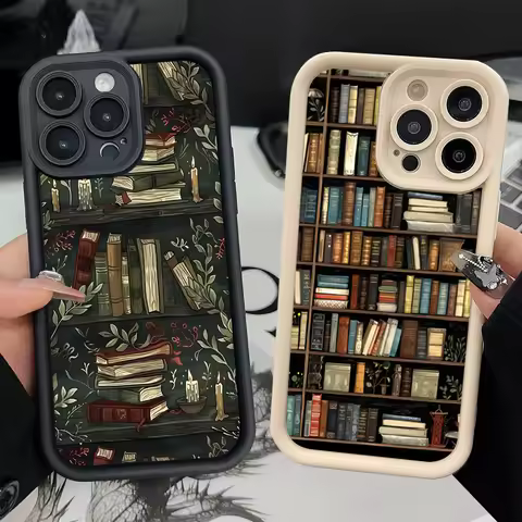 Book Shelf Creative Pattern Phone Case For Xiaomi Redmi Note 14 13 12s 12 11 10 9s 9 8 7 Pro Plus 4G