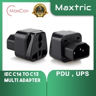 MaxCon IEC C14 To C13 Universal Plug Multi Adapter For PDU UPS Converter - TA040