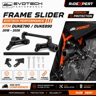 FRAME SLIDER KTM DUKE790 DUKE890 BRAND EVOTECH 2018-2026 MOTO ACCESSORIES FRAME PROTECTOR DUKE