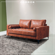 🔥 Free install 🔥 Common Space - Ivy Leatheraire 2 Seater Sofa | Steel Leg | Pocketed Spring Sofa 沙发 127-18