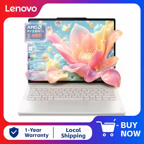 Lenovo Yoga 7a 2-in-1 Laptop, 14'' 2K OLED Touchscreen, AMD Ryzen AI 5 430 Processor, Up to 64GB DDR