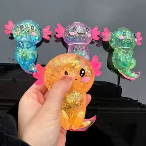 Colorful Salamander Maltose Fidgets Toys Squishy Malt Sugar Stretchy Axolotl Fun Squeeze Birthday Su