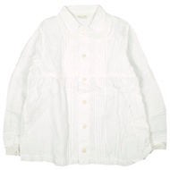 เสื้อเชิ้ตแขนยาวผ้าลูกไม้คอปกกลม BEAMS BOY รุ่น O.BRD Round Collar P-Tuck Lace 13-11-0037-867 ONE SI