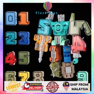 0-9 Robot Toys Kids Transformers Number Toy DIY Assemble Robot Vector Eilik Number Robot Car Toys