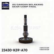 CRUN Rear Axle Honda Vario 125 150 ESP Axle Vario 150 /Gear Comp Final 44T 23430-K59-A70