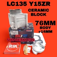 S1R LC135 Y15ZR RACING BLOCK 74MM 75MM 76MM 78MM BODY 14 S1R BLOCK Ceramic Block 76MM Body +14MM