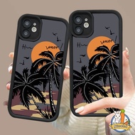 Infinix Hot 40 Pro 30i 30 Play Infinix Note 30 VIP Smart 7 8 Note 12 Turbo G96 Creative Sunset Coconut Tree Phone Case Thickened Protector Anti Drop Soft Cover