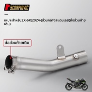 BONINGYU | ท่อไอเสียสแตนเลสสำหรับ ZX6R แบบปรับแต่ง
