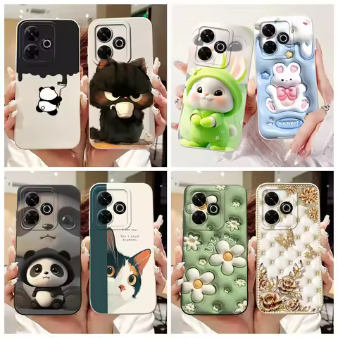 6.79" For Xiaomi Redmi 13 Case Cute Cartoon Daisy Shockproof Phone Cover For Xiomi Redmi 13 Funda Re