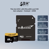 Exascend 64GB Catalyst UHS-I Micro SD card V30 memory card with adapter