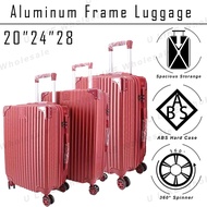 Retro Luggage Aluminium Corner Design 3 IN 1 20"+24"+28" Luggage Set / Design F