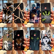 Motorola Moto E7 Power / E7i Power Fashion Marble Pattern Case MotoE7 E 7i Power Black Silicone Soft