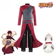 Gaara Cosplay Costume Anime Naruto Ninja Costume for Men Gaara Clothes Set Gourd Prop Bag Halloween 