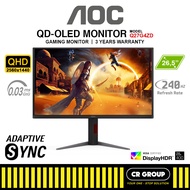 AOC Q27G4ZD 26.5-inch QHD 240Hz True Black 400 QD-OLED Gaming Monitor (3Yrs Warranty)
