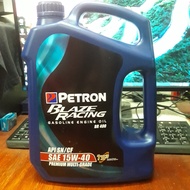 PETRON BLAZE RACING GASOLINE ENGINE OIL BR400 15W-40 4L