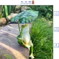 Decorative Plastic Frog Statue for Fish Tank, Cooling Leaf Frog Underwater Landscape Decorative Figu