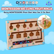 Montessori Toy Fruit Ninja Maze Distinguishing Colors and Counting for Children for 1 year old, 2 ye
