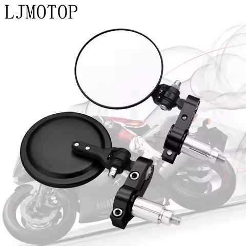 Motorcycle Aluminum Rear View Handle Bar End Side Rearview Mirrors For Suzuki GSXR GSX-R 600 750 100
