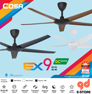 Alpha Cosa EX9 DC Motor 5 Blades 12 Speeds With Remote Control Reverse Function 40'' 56'' EX 9 Ceili