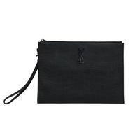 黑色 牛皮 ipad Holder 手提包【SAINT LAURENT YSL 聖羅蘭 】 667686