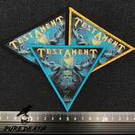 Testament Triangle Armor Cloth Sticker Heavy Metal Cloth Label