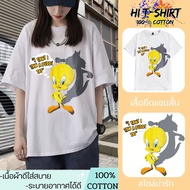 HI T-SHIRT Thai Shop ️ Cute Cartoon Pattern Cotton Clothes 1 S-5XL Weight. 38-110 kg. Good Ventilati